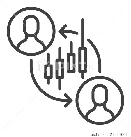 Online Trading vector outline icon or symbol Online Trading vector outline icon or symbol 125241001