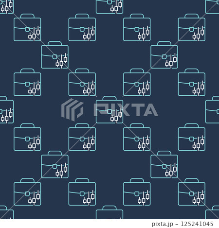 Crypto Portfolio vector briefcase with chart linear seamless pattern 125241045