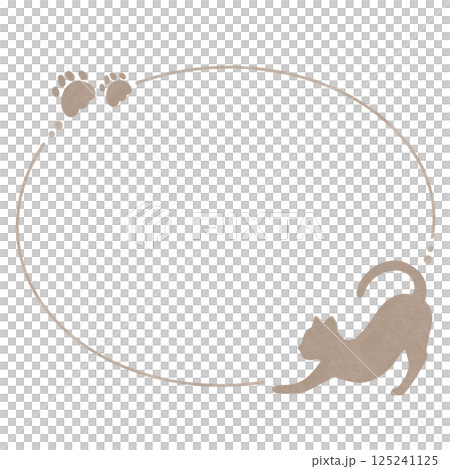 のび猫 丸 フレーム 125241125