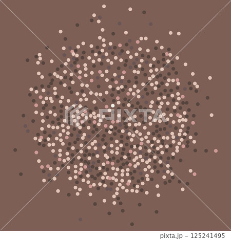 Circle created from brown dotted particles Circle created from brown dotted particles 125241495
