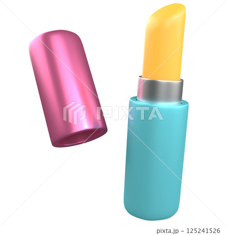 多様性を表したカラフルなかわいい口紅、リップスティック。3Dレンダリング画像。 多様性を表したカラフルなかわいい口紅、リップスティック。3Dレンダリング画像。 125241526