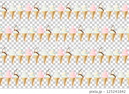 軟冰淇淋無縫圖案 B-1' 125241842