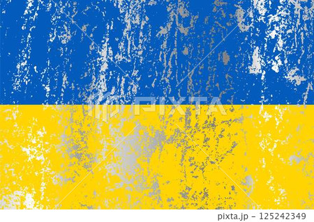 Ukraine flag with grunge effect. 125242349