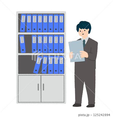 資料を読む男性会社員 125242894