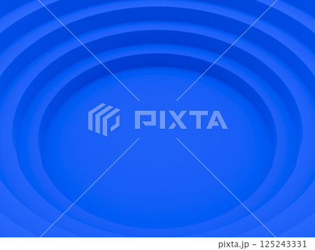 青い同心円状の階段背景 斜め視点 3DCG 125243331