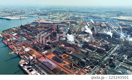 工業地帯の風景空撮 125243501