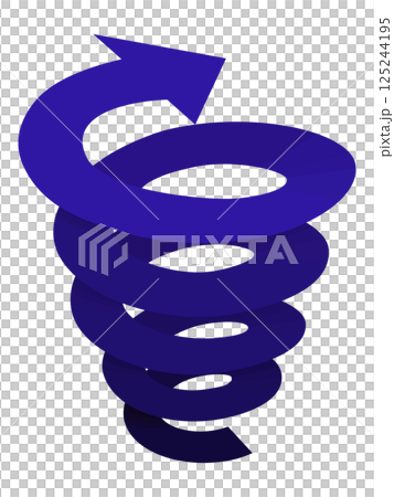 Blue spinning upward arrow Blue spinning upward arrow 125244195