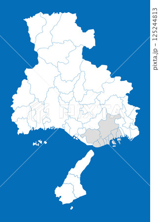 分割できる兵庫県、神戸市地図 125244813
