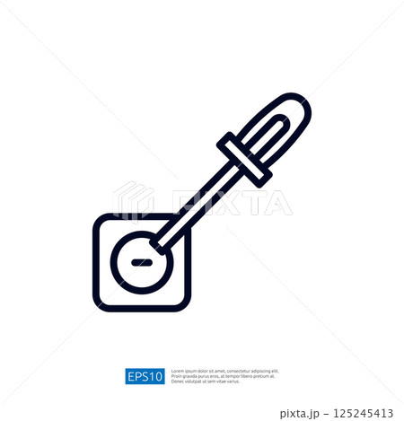 This image depicts a simple line drawing of a...のイラスト素材 [125245413] - PIXTA