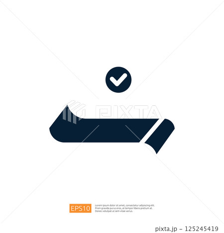 The image features a stylized checkmark...のイラスト素材 [125245419] - PIXTA