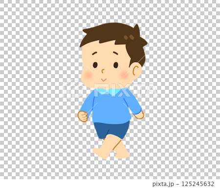Boy walking indoors 125245632