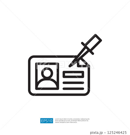 Identity Card with Signature and Personal Information Presented on Clean Minimalist Design Identity Card with Signature and Personal Information Presented on Clean Minimalist Design 125246425
