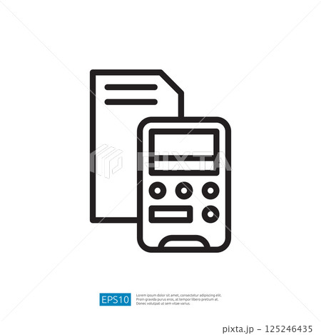 Calculator and Paper for Academic Studies and Learning Resources in Education Context with Simple Modern Icon Design Calculator and Paper for Academic Studies and Learning Resources in Education Context with Simple Modern Icon Design 125246435