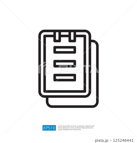 Checklist Document Icon Representing Education Planning And Organization For Academic Success With Clear Outline And Simple Design 125246441