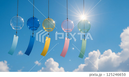 青空に映える風鈴 青空に映える風鈴 125246650