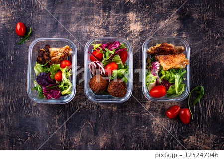 Meal prep concept. Healthy food in container. 125247046