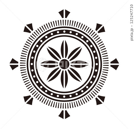 家紋　輪宝 125247710