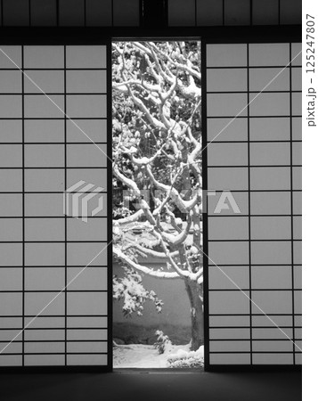 雪と和イメージ 125247807