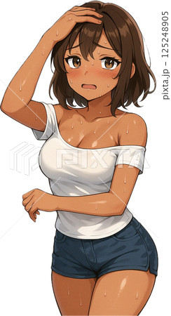 汗ばむ夏のひととき 125248905