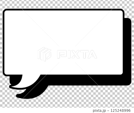 A simple black and white shaded speech bubble, rectangular, left facing 01 A simple black and white shaded speech bubble, rectangular, left facing 01 125248996