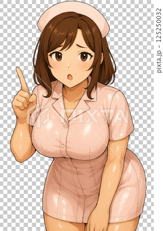 A nurse gently scolds 125250032