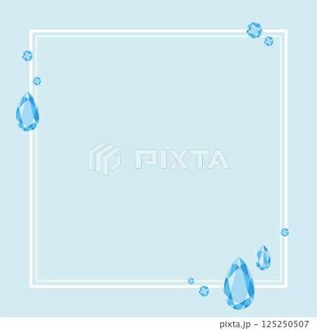 シンプルな青色の宝石フレーム シンプルな青色の宝石フレーム 125250507