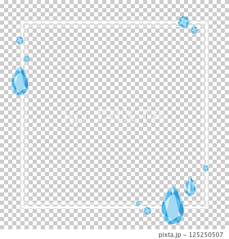シンプルな青色の宝石フレーム シンプルな青色の宝石フレーム 125250507