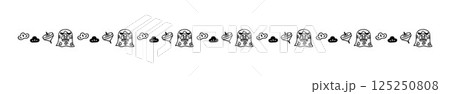 シンプルな手書きのかわいい正月の飾り罫 シンプルな手書きのかわいい正月の飾り罫 125250808