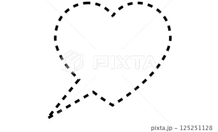 ハート型の吹き出し（透明背景） 125251128