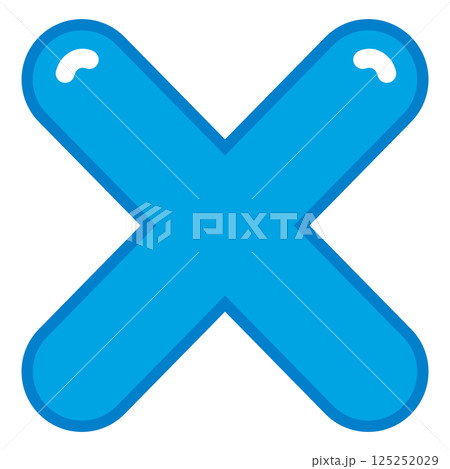 かわいいバツマークのイラスト かわいいバツマークのイラスト 125252029