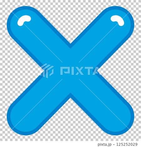 かわいいバツマークのイラスト かわいいバツマークのイラスト 125252029