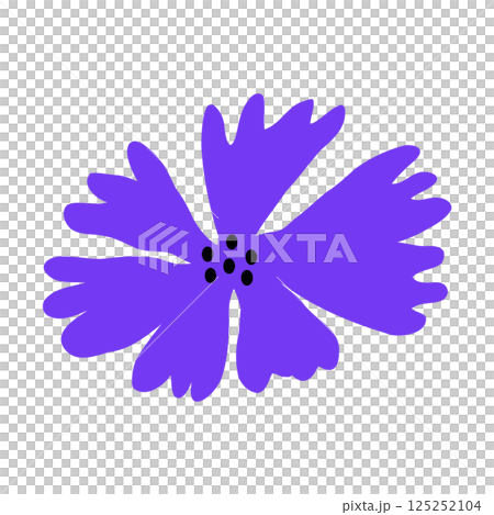 Cute cartoon comic flower sticker illustration Cute cartoon comic flower sticker illustration 125252104