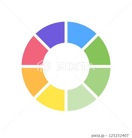 Colorful circle loader icon. Symbol of reload, refresh, loading, recycle and repeat. Interconnecting round arrow vector icon 125252407