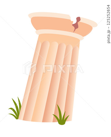 Greek or roman building. European architecture. Famous ancient architecture. Historical landmark. Cartoon outdoor museum flat vector illustration Greek or roman building. European architecture. Famous ancient architecture. Historical landmark. Cartoon outdoor museum flat vector illustration 125252654