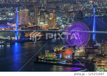 大阪の海遊館の夜景 (大阪府大阪市港区) 125252887