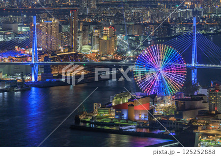 大阪の海遊館の夜景 (大阪府大阪市港区) 125252888
