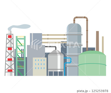 工業プラントのイラスト 125253978