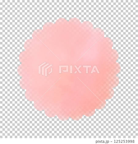 Cute watercolor style round fluffy illustration material red Cute watercolor style round fluffy illustration material red 125253998