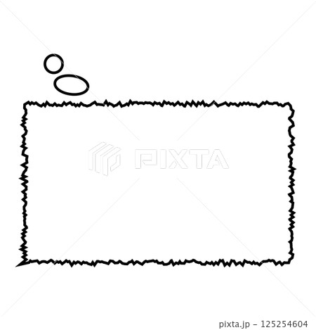 シンプルな吹き出しのイラスト 125254604