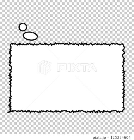 シンプルな吹き出しのイラスト 125254604