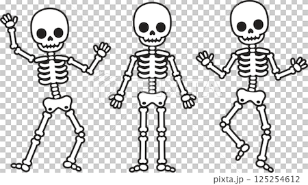 Cartoon dancing skeletonのイラスト素材 [125254612] - PIXTA