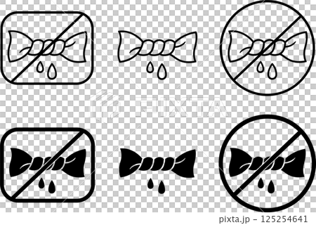 No Wringing icon set No Wringing icon set 125254641