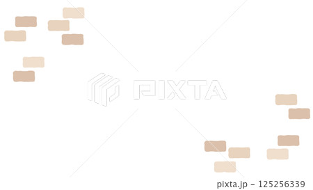 シンプルでかわいいレンガの背景イラスト_白背景_16:9 125256339