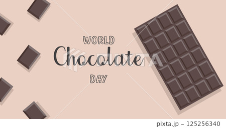 World Chocolate Day Vector Banner Template. Horizontal Design for Web, Social Media, Poster, or Brochure. World Chocolate Day Vector Banner Template. Horizontal Design for Web, Social Media, Poster, or Brochure. 125256340