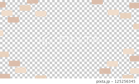 シンプルでかわいいレンガの背景イラスト_白背景_16:9 125256345