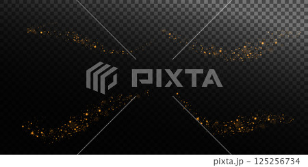 A Beautiful Display of Glittering Golden Sparkles Set Against a Dark Background to Captivate the Viewer A Beautiful Display of Glittering Golden Sparkles Set Against a Dark Background to Captivate the Viewer 125256734