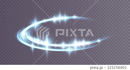 Discover the Amazing Uses of the Shimmering Light Trail Effect in Various Graphics and Animation Projects 125256801