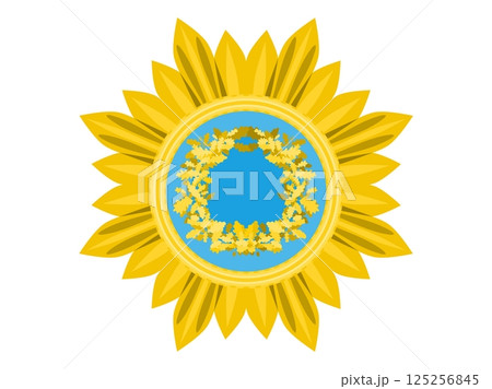 star sun gold sign of victory country with trident. vector stock image star sun gold sign of victory country with trident. vector stock image 125256845
