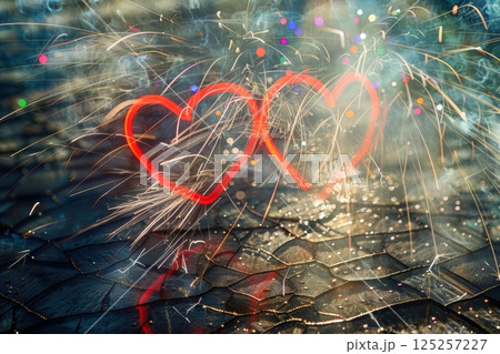 Sparkling Hearts in Celebration of Love and Togetherness during This Joyous Festive Season 125257227