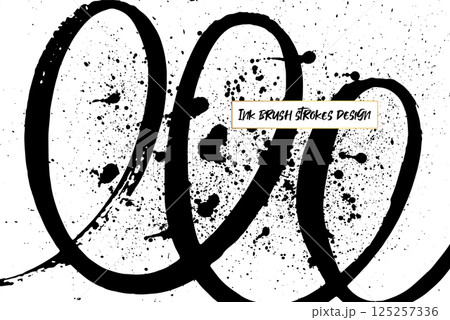 Ink brush strokes background. Grunge Brush strokes Background. Grunge texture Background. Abstract Black and white grunge texture. Vector brush stroke texture. Black ink, paint splatter. Ink brush strokes background. Grunge Brush strokes Background. Grunge texture Background. Abstract Black and white grunge texture. Vector brush stroke texture. Black ink, paint splatter. 125257336